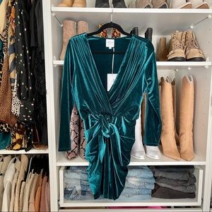 Velvet MISA tie front dress!